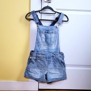 Denim overall shorts size xs